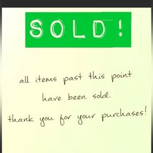 Everything beyond has been sold